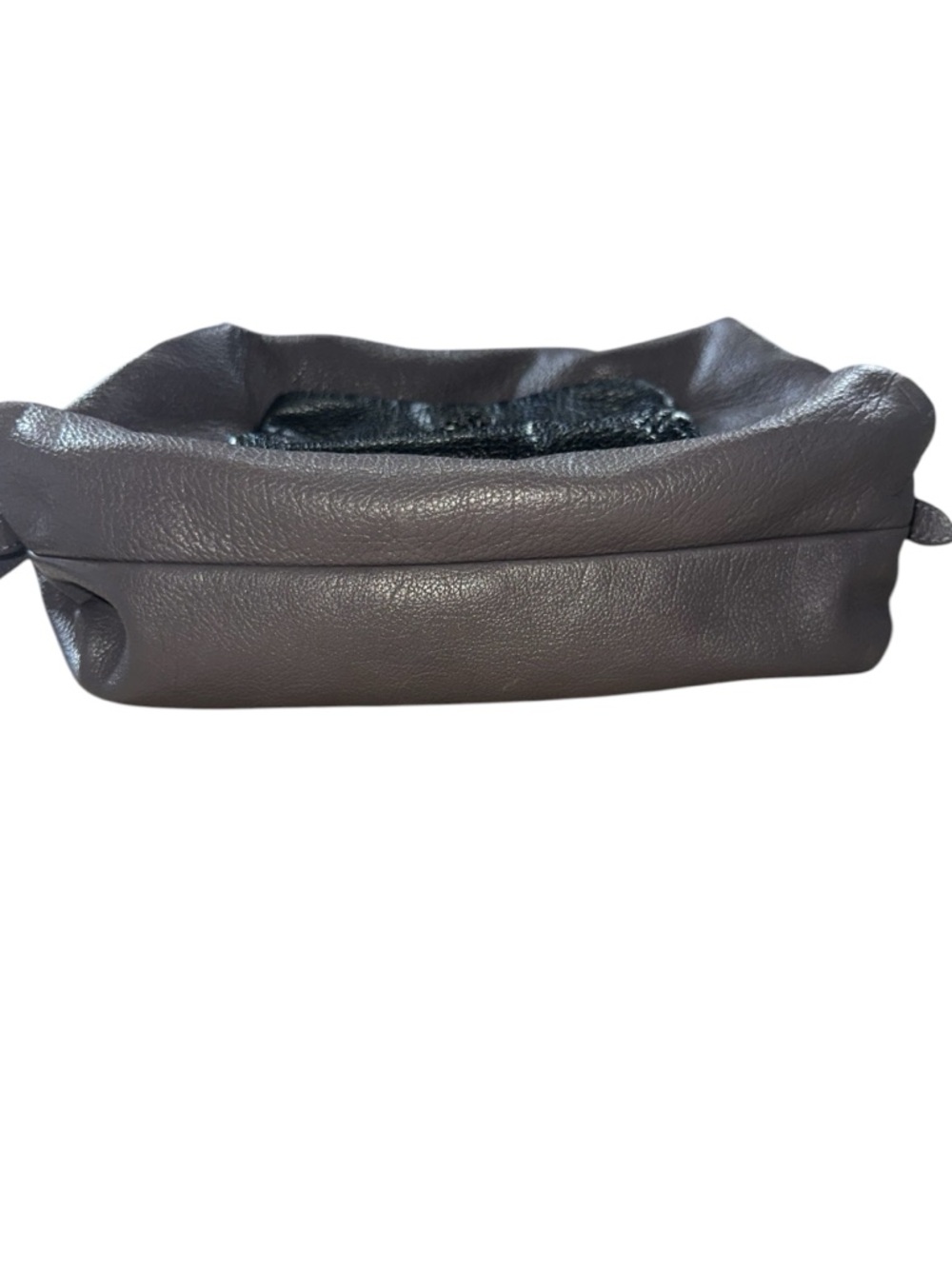 OrYany Leather Hobo Bag Dual Handles Crossbody Shoulder Strap Gray & Black - Picture 7 of 11